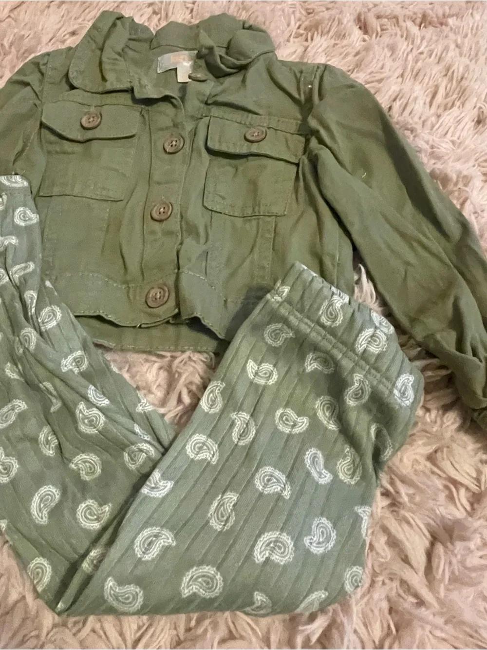 Girls Size 3T Outfit Bundle - Zara Embroidered Collar Sweater & Kensie Outfit